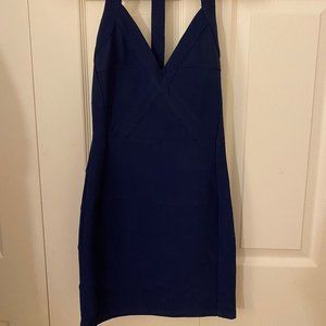 Tobi Bandage Wrap Bodycon Mini Dress Navy Small